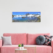 Banner Peak en het bergmeer - Sierra Nevada Canvas Afdruk (Insitu (Woonkamer))