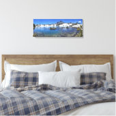 Banner Peak en het bergmeer - Sierra Nevada Canvas Afdruk (Insitu (Slaapkamer))
