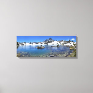 Banner Peak en het bergmeer - Sierra Nevada Canvas Afdruk
