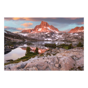 Banner Peak en Thousand Island Lake Foto Afdruk