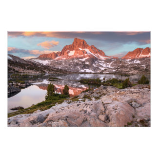 Banner Peak en Thousand Island Lake Foto Afdruk