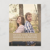 Banner Photo Brown Bewaar de datum Post Kaarten (Voorkant)