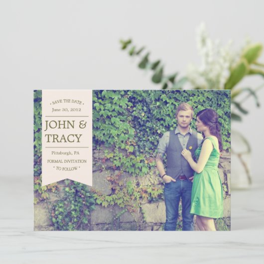 Banner Photo Save the Date Card (Staand voorkant)