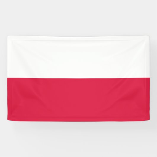 Banner Poolse vlag (Polen) (Horizontaal)
