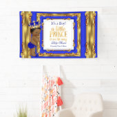 Banner Prince Baby shower Royal Blue Gold Etnisch (Insitu)