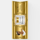 Banner Princess Baby shower Goud Wit Etnisch (Verticaal)