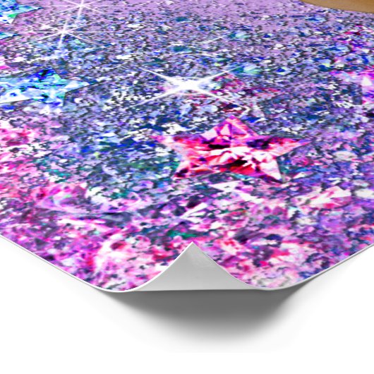 Banner Princess Baby shower Lila Blauwgroen Roze E Poster (Hoek)