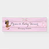 Banner Princess Baby shower Roze Etnisch (Horizontaal)