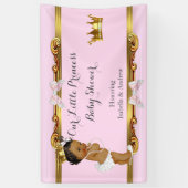Banner Princess Baby shower Roze Wit Goud (Verticaal)