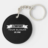 Banner Ribbon, bedrijfsnaam Sleutelhanger (Achterkant)