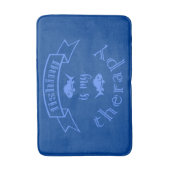 Banner ribbon quote Vissen is mijn therapie Badmat (Voorkant Verticaal)