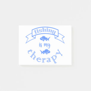 Banner ribbon quote Vissen is mijn therapie Post-it® Notes