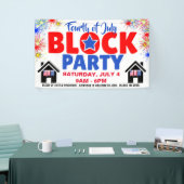 Banner Rode White en Blue Block Party (Beurs)