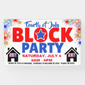 Banner Rode White en Blue Block Party (Horizontaal)