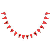 Banner Rode & Witte Dachshund Bunting Party (Alle)