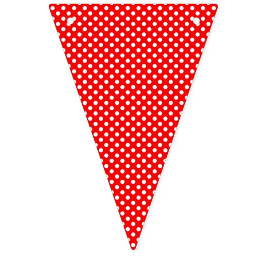 Banner Rode & Witte Dachshund Bunting Party (Tweede vlag)