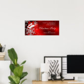 Banner Sparkle Snowflake Red Kerstparty Poster (Thuiskantoor)
