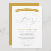 BANNER VAN 50 JAAR | 50E JUBILEUM INVITATIE KAART (Voorkant / Achterkant)