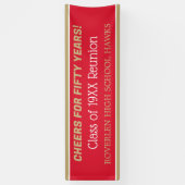 Banner van 8 ft. Bewerk het jaar! Klasse reunion B (Verticaal)