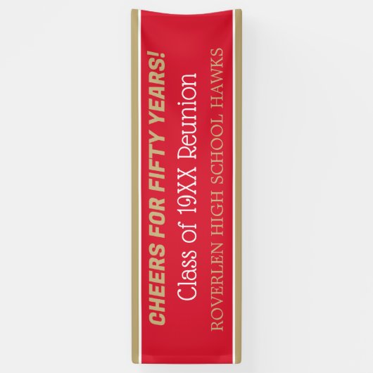 Banner van 8 ft. Bewerk het jaar! Klasse reunion B (Verticaal)