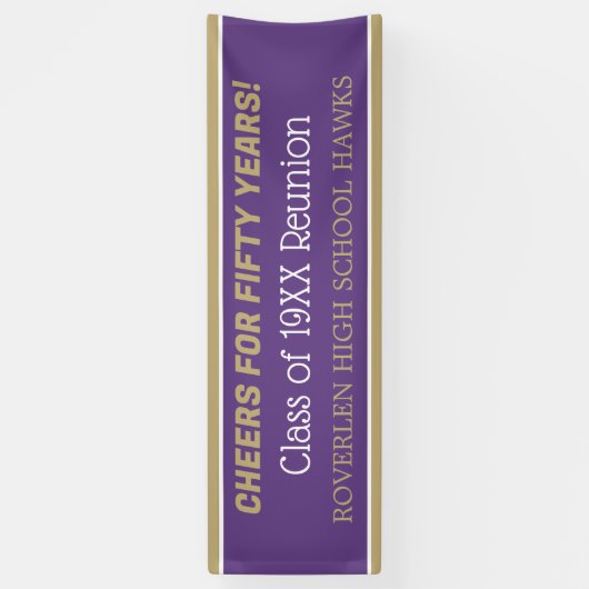 Banner van 8 ft. Bewerk het jaar! Klasse reunion B (Verticaal)