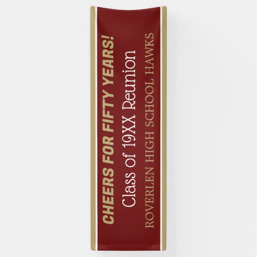 Banner van 8 ft. Bewerk het jaar! Klasse reunion B (Verticaal)