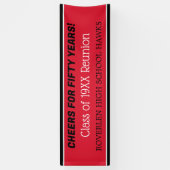 Banner van 8 ft. Bewerk het jaar! Klasse reunion B (Verticaal)