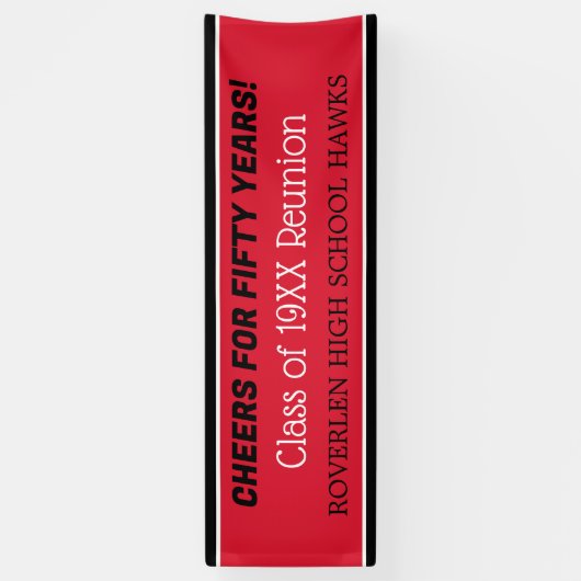Banner van 8 ft. Bewerk het jaar! Klasse reunion B (Verticaal)