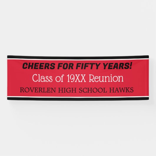 Banner van 8 ft. Bewerk het jaar! Klasse reunion B (Horizontaal)