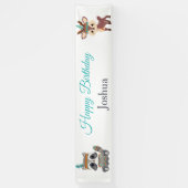 Banner van Cute Tribal Woodland Animals (Verticaal)
