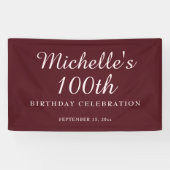 Banner van de 100e verjaardag van Bourgogne (Horizontaal)