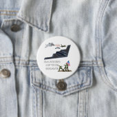 Banner van de dappere witte ronde button 7,6 cm (In situ)
