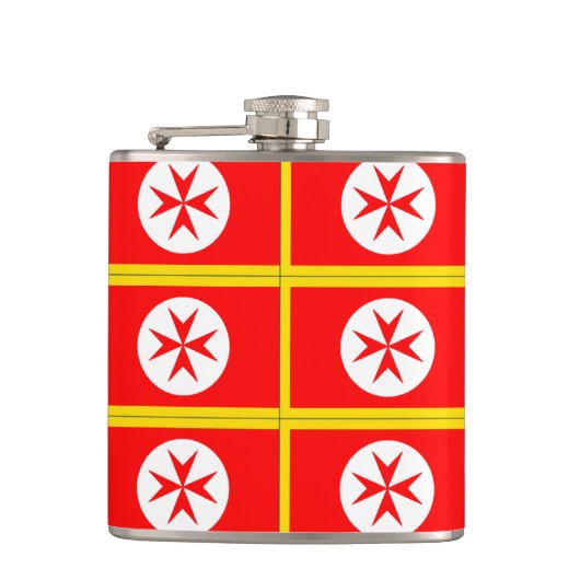 Banner van de marine van Toscane Medici Heupfles (Voorkant)