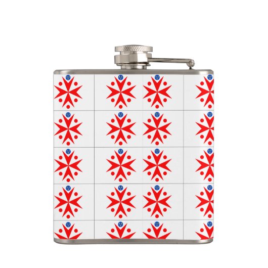 Banner van de marine van Toscane Medici Heupfles (Achterkant)