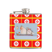 Banner van de marine van Toscane Medici Heupfles (Voorkant)