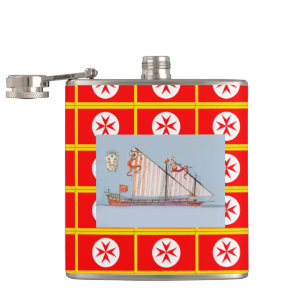 Banner van de marine van Toscane Medici Heupfles