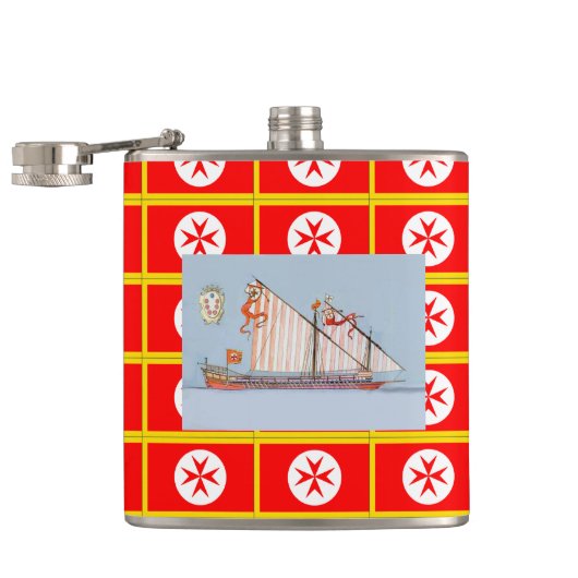 Banner van de marine van Toscane Medici Heupfles (Geopend)