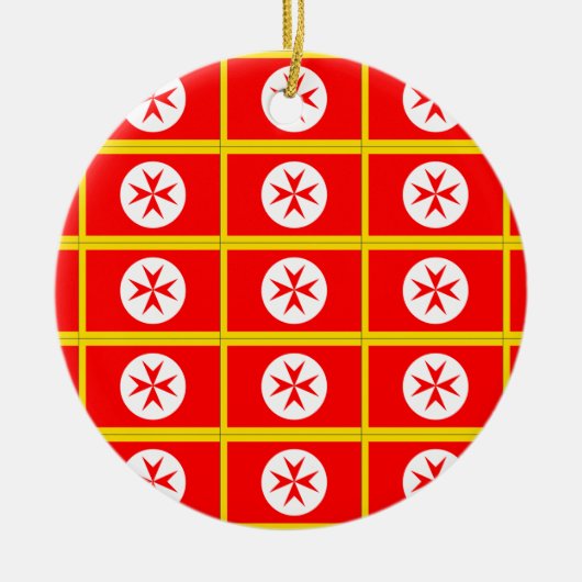 Banner van de marine van Toscane Medici Keramisch Ornament (Voorkant)