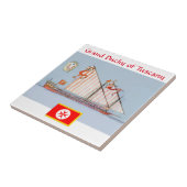 Banner van de marine van Toscane Medici Tegeltje (Zijkant)