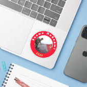 Banner van de overwinning sticker (Laptop met iPhone)