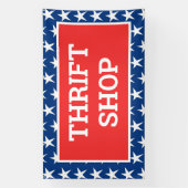 banner van de patriottische kringloopwinkel (Verticaal)