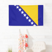 Banner van de vlag van Bosnië en Herzegovina (Insitu)