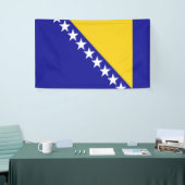 Banner van de vlag van Bosnië en Herzegovina (Beurs)