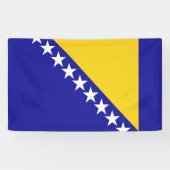 Banner van de vlag van Bosnië en Herzegovina (Horizontaal)