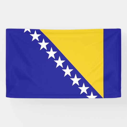 Banner van de vlag van Bosnië en Herzegovina (Horizontaal)