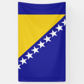 Banner van de vlag van Bosnië en Herzegovina (Verticaal)