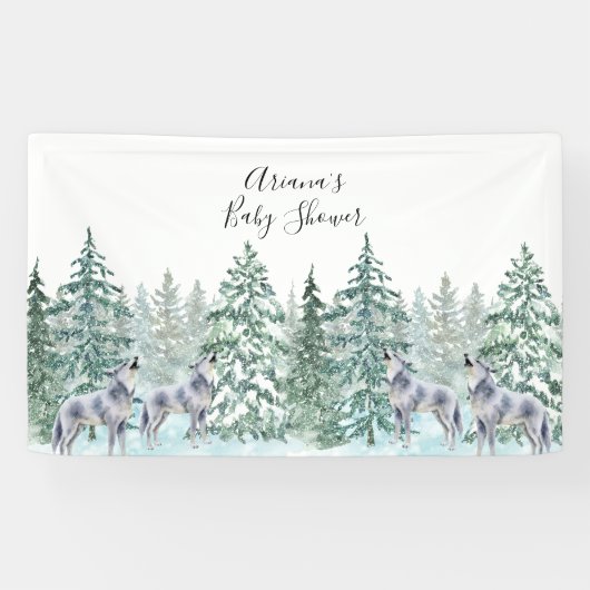 Banner van het Forest Animals Baby shower (Horizontaal)