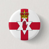 Banner van Noord-Ierland Ronde Button 3,2 Cm (Voorkant)