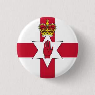 Banner van Noord-Ierland Ronde Button 3,2 Cm
