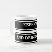 BANNER violet gradiënt + KEEP CALM Koffiemok (Voorkant links)